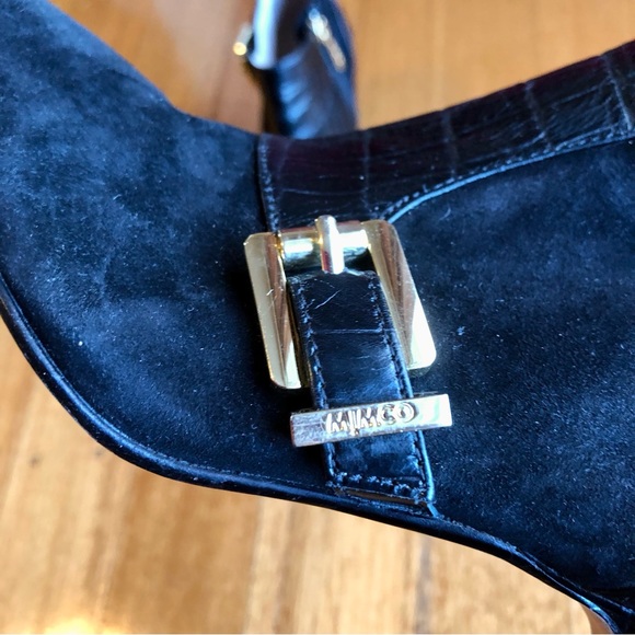 Mimco black suede and leather heeled ankle boots - Picture 6 of 8